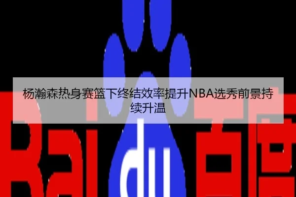 杨瀚森热身赛篮下终结效率提升NBA选秀前景持续升温
